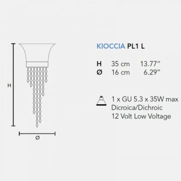 Потолочный светильник Masiero Kioccia PL 1 L Cromo TR SW
