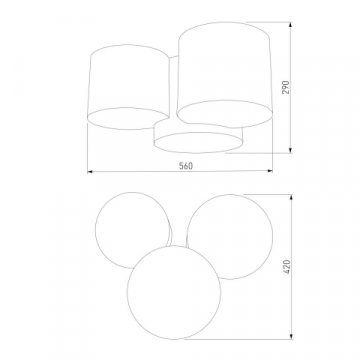 Потолочный светильник TK Lighting 3445 Mona Black/Gold