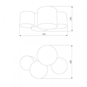Потолочный светильник TK Lighting 3446 Mona Black/Gold