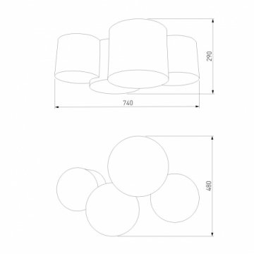 Потолочный светильник TK Lighting 4184 Mona Colour