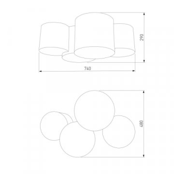 Потолочный светильник TK Lighting 6592 Mona Nature