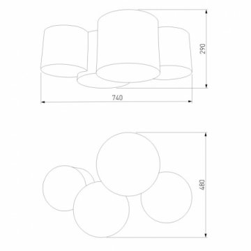 Потолочный светильник TK Lighting 6592 Mona Nature