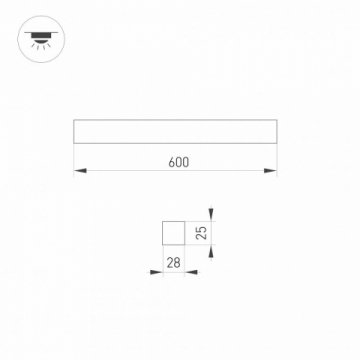 Потолочный светодиодный светильник Arlight Snap-Starline-Flat-S600-13W Day4000 031457