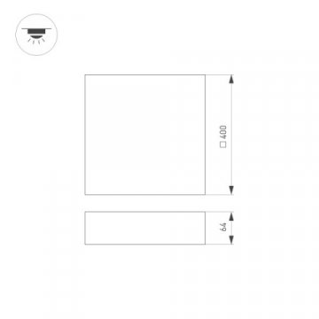 Потолочный светодиодный светильник Arlight SP-Quadro-S400x400-40W Day4000 034795