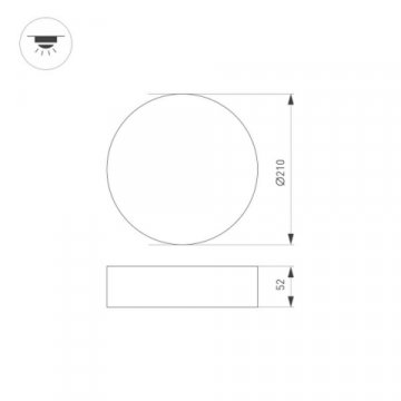 Потолочный светодиодный светильник Arlight SP-Rondo-210B-20W Day White 022239(2)