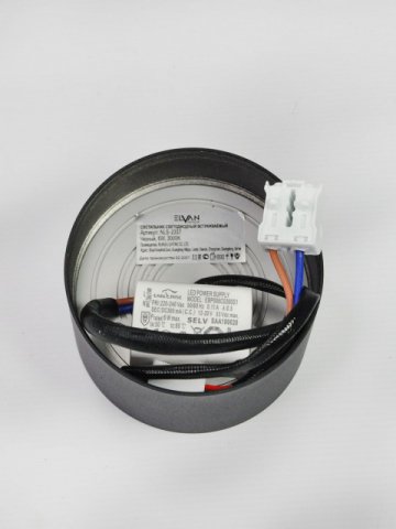 Потолочный светодиодный светильник Elvan NLS-2337-6W-WW-Bk