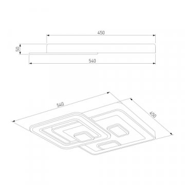 Потолочный светодиодный светильник Eurosvet 90156/1 белый