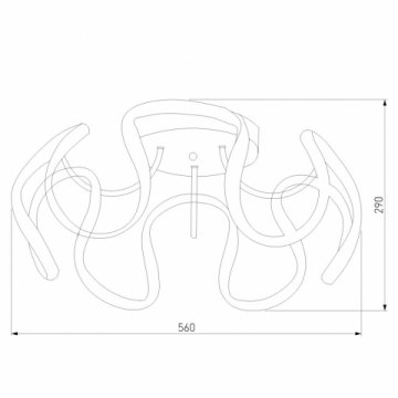 Потолочный светодиодный светильник Eurosvet Alstroemeria 90238/1 кофе