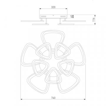 Потолочный светодиодный светильник Eurosvet Areo 90216/10 белый