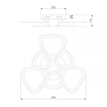 Потолочный светодиодный светильник Eurosvet Areo 90216/6 белый