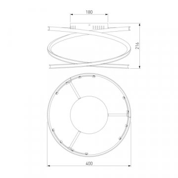 Потолочный светодиодный светильник Eurosvet Breeze 90229/3 хром