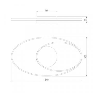 Потолочный светодиодный светильник Eurosvet Caroline 90250/1