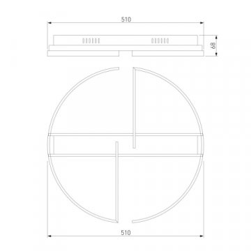 Потолочный светодиодный светильник Eurosvet Griff 90233/2 хром