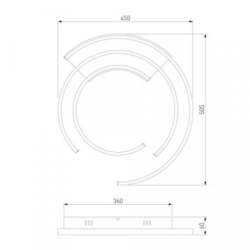 Потолочный светодиодный светильник Eurosvet Gross 90248/3 белый/ черный