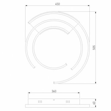 Потолочный светодиодный светильник Eurosvet Gross 90248/3 белый/ черный
