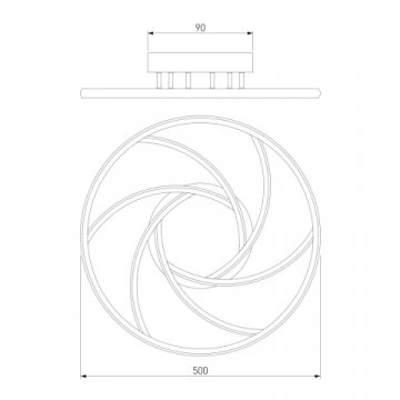 Потолочный светодиодный светильник Eurosvet Indio 90207/1 серебро
