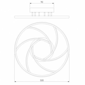 Потолочный светодиодный светильник Eurosvet Indio 90207/1 серебро