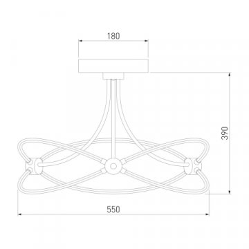 Потолочный светодиодный светильник Eurosvet Petto 90246/6 хром