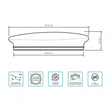 Потолочный светодиодный светильник Gauss Basic Space Stone 995438224