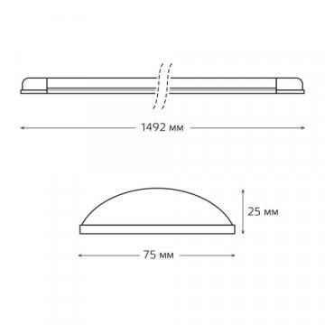 Потолочный светодиодный светильник Gauss WLF-1 144126350