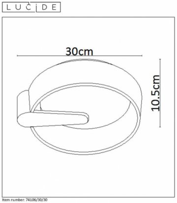 Потолочный светодиодный светильник Lucide Miami 74106/30/30