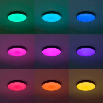 Потолочный светодиодный светильник с пультом ДУ Citilux Купер RGB Черный CL724105G1