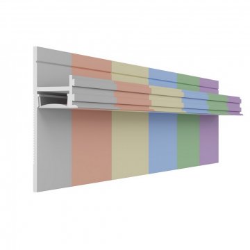 Плинтус теневой LED 7209 под рассеиватель по RAL Pro Design 52 мм х 15 мм х 2700 мм