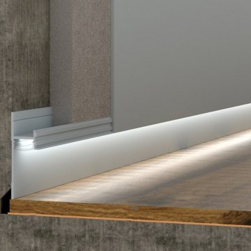 Плинтус теневой LED 7209 под рассеиватель Белый Pro Design 52 мм х 15 мм х 2700 мм