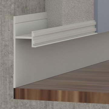 Плинтус теневой 380 Серебро Pro Design 52 мм х 15 мм х 2700 мм