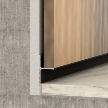 Плинтус теневой 7208 Черный муар Pro Design 46 мм х 16 мм х 2700 мм