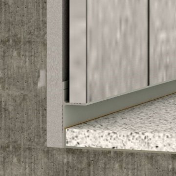 Плинтус теневой 7208 Серебро Pro Design 46 мм х 16 мм х 2700 мм