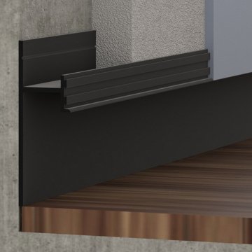 Плинтус теневой 380 Черный муар Pro Design 52 мм х 17.5 мм х 2700 мм