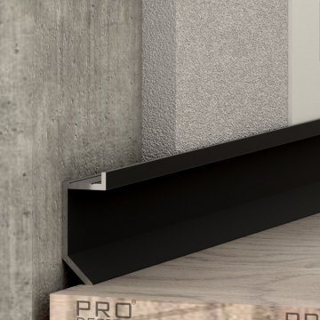 Плинтус теневой Slim 723 Черный муар Pro Design 24 мм х 10 мм х 2700 мм