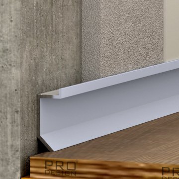 Плинтус теневой Slim 723 Серебро Pro Design 24 мм х 10 мм х 2700 мм