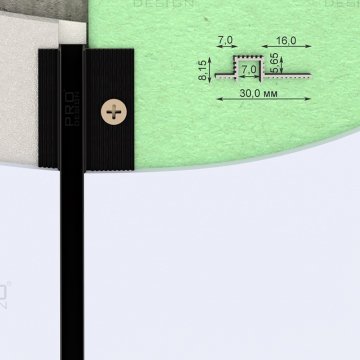 Декоративная рейка Pro Design 615 Черный анодированный