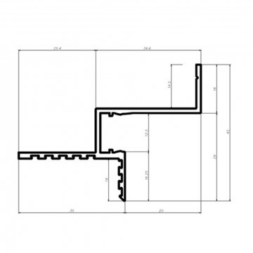 Парящий потолочный плинтус (профиль) Pro Design Gipps 602 Черный