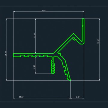 Потолочный плинтус (профиль) Pro Design Gipps 594 Белый