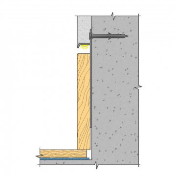 Плинтус скрытого монтажа Pro Design 323 Чёрный Муар RAL 9005
