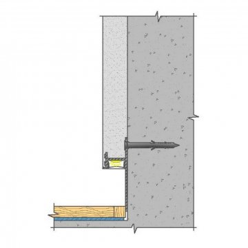 Плинтус теневой LED 7209 под рассеиватель Серебро Pro Design 52 мм х 15 мм х 2700 мм