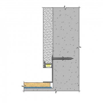 Плинтус теневой LED 7210 под рассеиватель Черный Pro Design 48.5 мм х 12.7 мм х 2700 мм