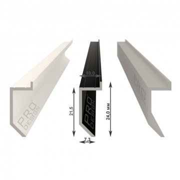 Плинтус теневой Slim 723 Черный муар Pro Design 24 мм х 10 мм х 2700 мм