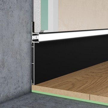 Плинтус скрытого монтажа Pro Design Combo 603 Черный Анодированный