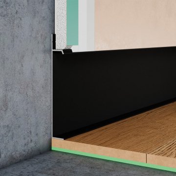 Плинтус скрытого монтажа Pro Design Universal 235 (Черный Муар RAL9005)