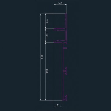 Плинтус скрытого монтажа Pro Design Combo 603 Анодированный