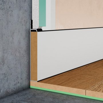 Плинтус скрытого монтажа Pro Design Universal 235 (Черный Муар RAL9005)