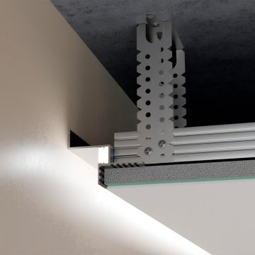 Парящий потолочный плинтус (профиль) Pro Design Gipps 602 Черный