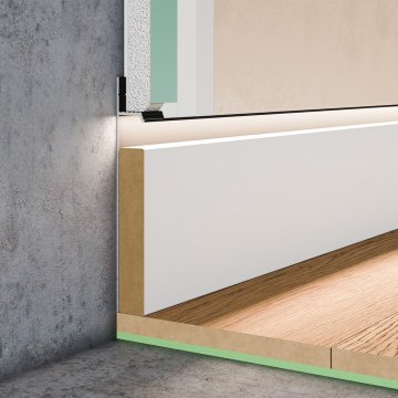 Плинтус скрытого монтажа Pro Design 323 Чёрный Муар RAL 9005