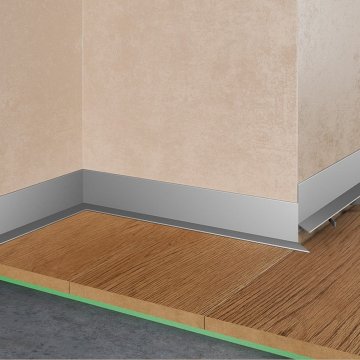 Микроплинтус Mini L 601A Серебро Pro Design 35 мм х 15.5 мм х 2700 мм