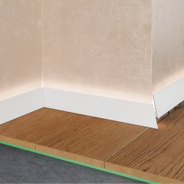 Микроплинтус Corner 570 Белый муар Pro Design 30 мм х 15.5 мм х 2700 мм