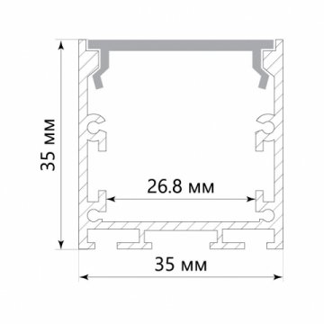Профиль алюминиевый накладной Feron Линии света CAB256 10372